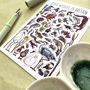 River Wildlife Of Britain Watercolour Postcard, thumbnail 9 of 10