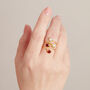 Pearl Gold And Silver Adjustable Stacking Ring, thumbnail 7 of 10