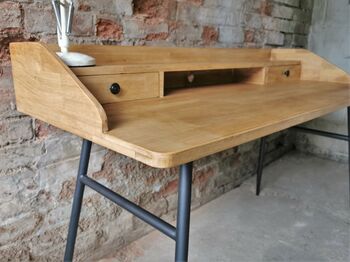 Retro Two Drawer Workstation, 3 of 4