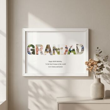 Grandad Gifts Photo Collage Print, 8 of 9