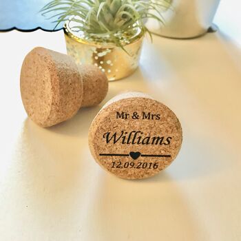 Personalised Mr And Mrs Wine Bottle Stopper, 2 of 2