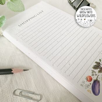 Plantable Shopping List Notepad, Handmade, Seeded Paper, 2 of 5