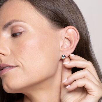 Ethical Green Chalcedony Tear Drop Studs, 2 of 2