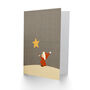 Santa Workshop Elf Wishing On Star Xmas Christmas Card, thumbnail 2 of 4