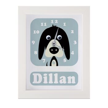 Personalised Childrens Dog Clock, 6 of 9