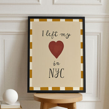 Personalised 'I Left My Heart In' Holiday Travel Print, 3 of 12