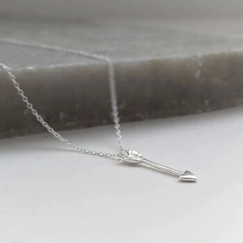 Sterling Silver Arrow Charm Necklace, 3 of 7