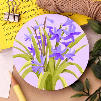 Hyacinth Illustration Coaster, 3 of 4
