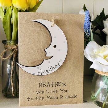 Personalised Grandmother Moon Love You Card, 2 of 4