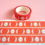 Moon Phases Washi Tape Red, thumbnail 1 of 5