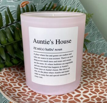 Personalised Aunties House Definition Candle, 3 of 11