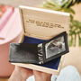Dad Leather Wallet In Personalised Wooden Gift Box, thumbnail 2 of 9