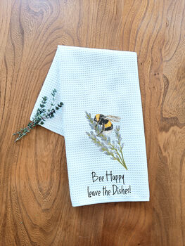 Bumble Bee Tea Towel | Funny Washing Up Towel, 4 of 4