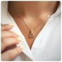 Personalised Sterling Silver And Gold Stirrup Necklace, thumbnail 4 of 12