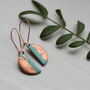 Seafoam Turquoise Copper Earrings, thumbnail 3 of 6