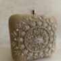 Gold Raw Silk Mandala Design Square Clutch Bag, thumbnail 9 of 9