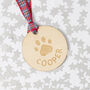 Personalised Paws Wooden Christmas Decoration Set, thumbnail 1 of 6