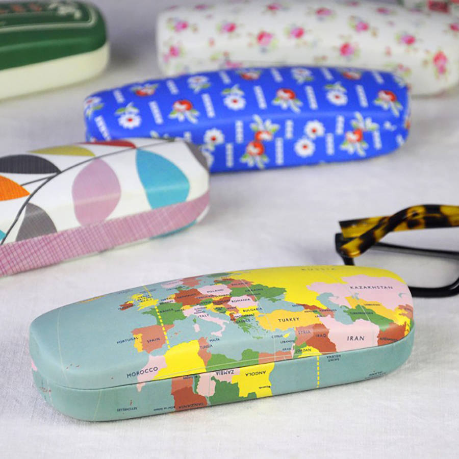 Vintage Map Glasses Hard Case By I Love Retro
