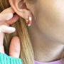 Reversible Enamel Huggie Hoop Earrings, thumbnail 1 of 7