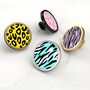 Colourful Animal Print Decorative Drawer Door Cupboard Cabinet Knobs Handle Available In A Gold, Silver, Black And Antique Gold For Furniture, thumbnail 1 of 9