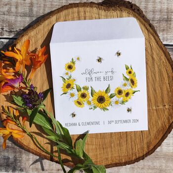 10 Wildflower Seed Packet Favours Sunflowers, 6 of 6