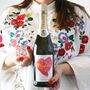 Personalised Watercolour Heart Premium Wine Bottle, thumbnail 1 of 8