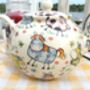 Six Cup Teapot In Crazy Farm Design, thumbnail 7 of 8