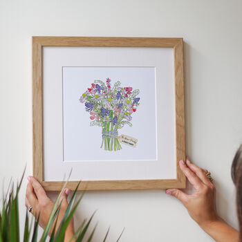 Personalised Birth Flower Bouquet Family Print, 2 of 9