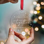 Personalised Our First Christmas Acrylic Ornament, thumbnail 6 of 8
