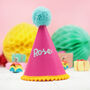 Colourful Any Name Party Hat, thumbnail 7 of 7