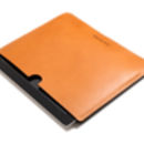 personalised leather and wool sleeve for ipad / air by carve on ...