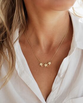30th Birthday Gift, Three Star Necklace Gift For Three Decades, 2 of 8