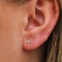 Sterling Silver Aurora Borealis Opal Micro Stud Earrings, thumbnail 1 of 4