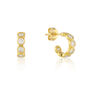 Ortigia Mini Moissanite And Gold Plated Earrings, thumbnail 1 of 5