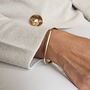 Organically Shaped Bangle Gold, thumbnail 2 of 7