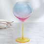 G Decor Set Of Four Gin Glasses With A Rainbow Hue, thumbnail 2 of 3