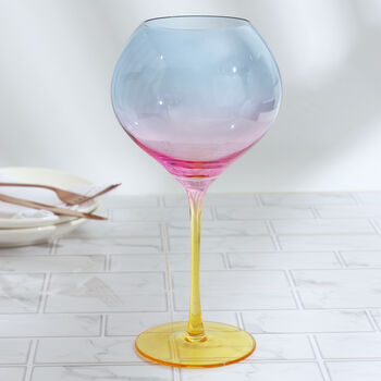 G Decor Set Of Four Gin Glasses With A Rainbow Hue, 2 of 3
