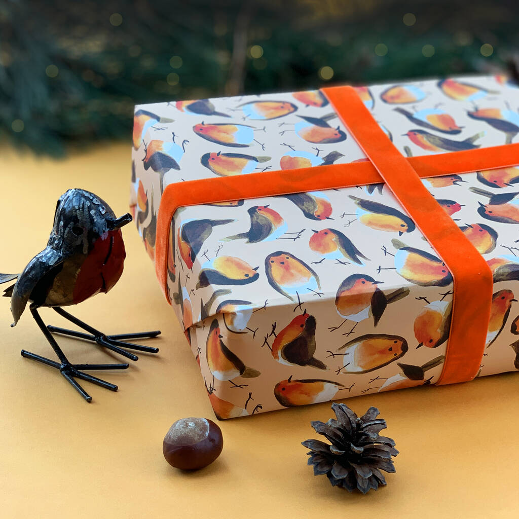 Christmas Robin Wrapping Paper Set By Alexia Claire | notonthehighstreet.com