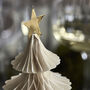 Ivory Paper Christmas Tree Decorations, thumbnail 4 of 4