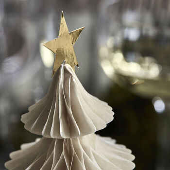 Ivory Paper Christmas Tree Decorations, 4 of 4