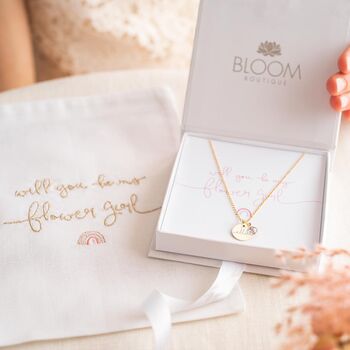 Esme Sterling Silver Necklace Flower Girl Gift Set, 4 of 12