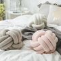 Knot Ball Cushions Velvety Soft Pillows, thumbnail 1 of 12