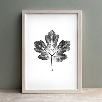 Maple Leaf Monoprint Fine Art Print, 3 of 5