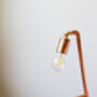 Industrial Copper Table Lamp – Handmade Pipe Desk Light, thumbnail 5 of 7
