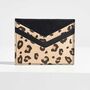 Personalised Leopard Print Leather Card Holder, thumbnail 3 of 6