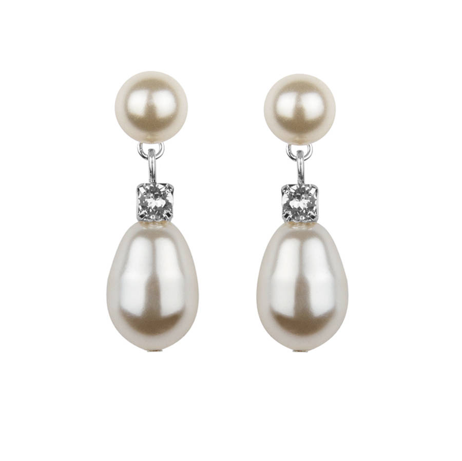 vintage style pearl drop earrings by katherine swaine ...