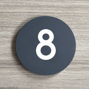 Stylish Small Round House Number, 2 of 8