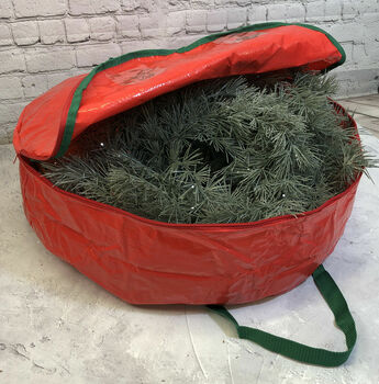 Extra Large Christmas Wreath Storage Bag Set Of Two, 3 of 5