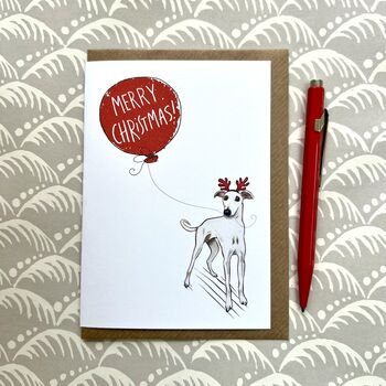 Lurcher Christmas Card, 3 of 4