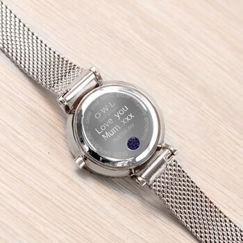 Natural Stone Mesh Wedding Watch With Free Engraving, 4 of 12